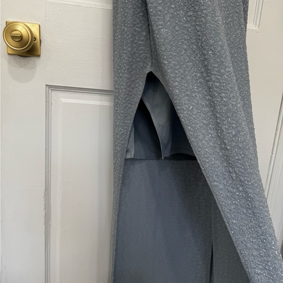 Windsor Silver Slip Dress Cowl Neck Sleeveless - Picture 3 of 4